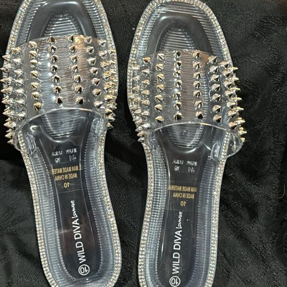What of Diva clear studded shoes - Picture 5 of 7